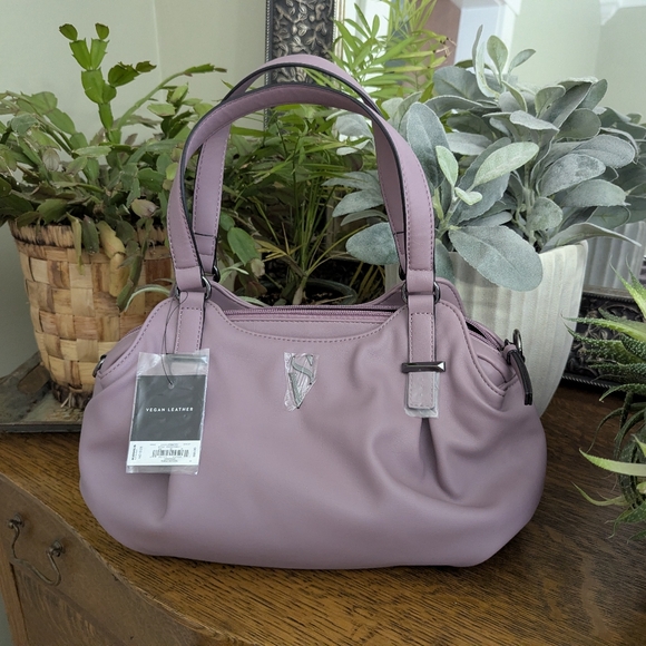 NWT Simply Vera Wang Buena Satchel Crossbody Bag Handbag Purse lilac - Picture 2 of 14